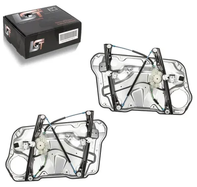 Produktbild von 2x Fensterheber manuell Metallplatte vorne links rechts für VW GOLF 4 IV BORA 1J