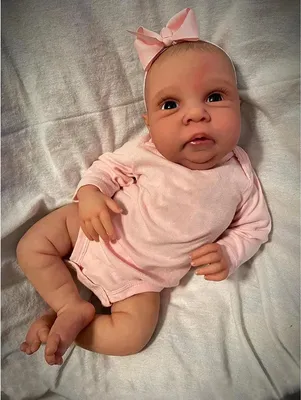 Zdjęcie produktu dla 48 cm lalka Miley z prawdziwego zdarzenia, realistyczna, miękka w dotyku, lalka Bebe reborn z ręcznie rysowanymi włosami, lalki księżniczki dla dziewczynek