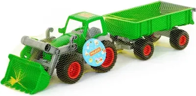 Produktbild von Farmer Technic Traktor inkl Frontschaufel und 2-Achsanhänger für Kinder