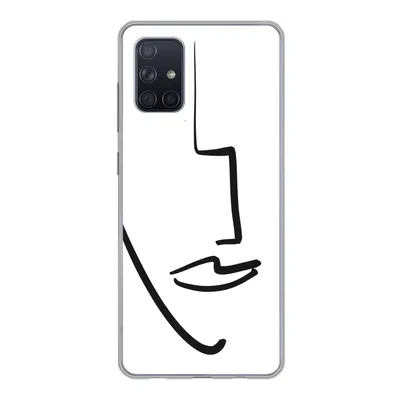 Produktbild von MuchoWow® Handyhülle Schutzhülle Hülle für Samsung Galaxy A51 Gesicht - Frau - Minimalismus Silikon Softcase Handy Hülle - Schutzabdeckung
