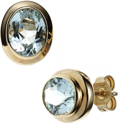 Produktbild von JOBO Ohrstecker 585 Gold Gelbgold 2 Aquamarine Ohrringe