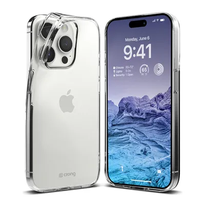 Productafbeelding van Crong Crystal Slim hoesje - iPhone 15 Pro Max hoesje (transparant)