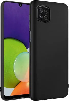Produktbild von Silikónové puzdro pre Samsung Galaxy A22 5G Protective Cover Matt Black Backcover Puzdro na mobilný telefón