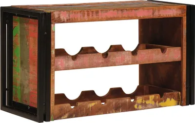 Produktbild von Weinregal Braun 80 x 45 x 33 cm Massives Altholz
