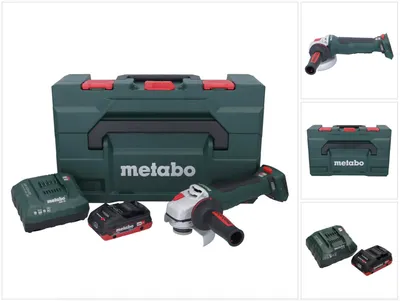 Productafbeelding van Metabo WPB 18 LT BL 11-125 Quick accu-haakse slijper 18 V 125 mm borstelloos + 1x accu 4,0 Ah + oplader + metaBOX