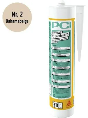 Produktbild von PCI Silcoferm® S Silikon Dichtstoff für innen und aussen bahamabeige 310 ml