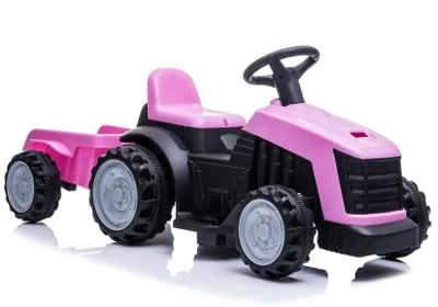 Obrázok produktu pre Elektrické detské vozidlo Traktor s prívesom ružový