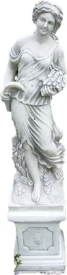 Produktbild von Schöne Skulptur Jahreszeit Sommer auf Sockel Set aus Steinguss perfekt für den Garten die Terrasse oder den Vorgarten ist Frostfest Witterungsbeständig und Neu 138cm H, PO-457uPO-74