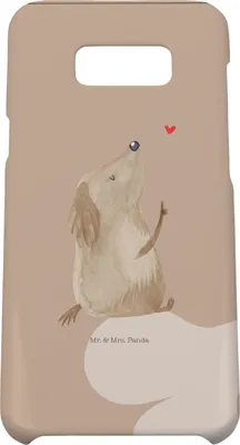 Produktbild von Mr. & Mrs. Panda Samsung Galaxy S8 plus Handyhülle  Hund Liebe - Hundeglück - Geschenk, Handycover, Herz, Cover, Handy, Hunde, Hülle, Sprüche