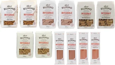 Produktbild von 12er-Pack TESTPAKET Rummo Pasta Integrale,6 verschiedene Sorten Vollkornnudeln Nudeln Vollkorn Italienische Pasta 500g