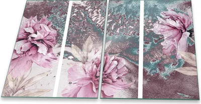 Immagine prodotto di Piastra di copertura per piano cottura in ceramica 2 pezzi 2x40x52 Fiori Copertura dell'alzatina in vetro colorata