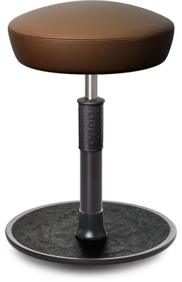 Produktbild von Sitz- Stehhocker Free Regular Hutsitz Boxmark Leder Braun schwarz /schwarz.
