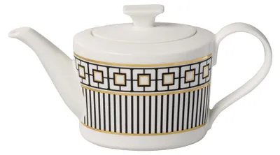 Zdjęcie produktu dla Villeroy & Boch 1046520460, Pojedynczy dzbanek, 1200 ml, Czarny, Złoto, Biały, Porcelana, 800 g