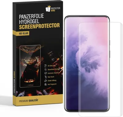 Produktbild von 4x Panzerfolie für OnePlus 7 Pro HYDROGEL FULL-COVER Displayschutzfolie HD KLAR