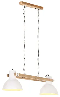 Obrázok produktu pre vidaXL Závesné svietidlo v priemyselnom štýle 25 W biela 109 cm E27