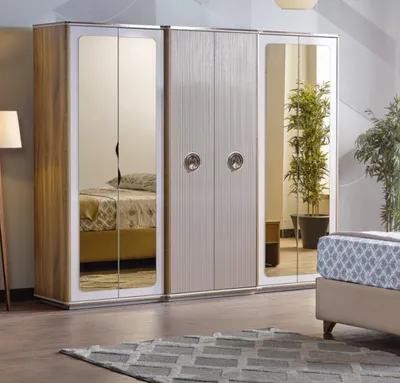 Produktbild von Modern Schlafzimmer Set Bett 2x Nachttische Schrank Neu Luxus