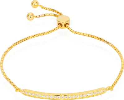 Produktbild von Halb Tennisarmband 925 Silber Vergoldet Venezianerkette Verstellbar Zirkonia