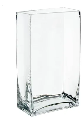 Glas-Tafelvaas, transparent, 14 x 7,5 x 24,5 cm