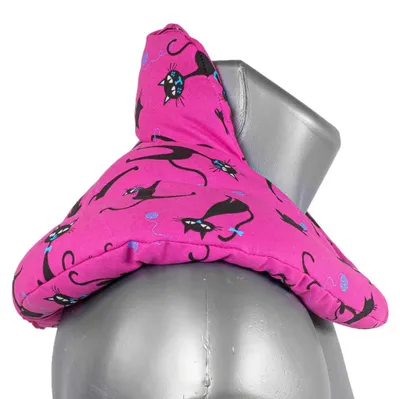 Produktbild von Nackenhörnchen mit Stehkragen Katzen-pink - Kirschkernkissen - Nackenkissen Wärmekissen - Nacken Kissen, Katze-pink, Kirschkern