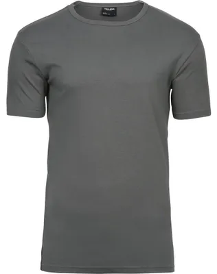 Imagen del producto de Camiseta de hombre Tee Jays, cuello redondo, manga corta, modelo FK897 (talla 2XL), color gris polvoriento