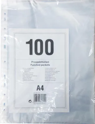 Produktbild von Prospekthülle A4 PP 40mic genarbt VE=100 Stück
