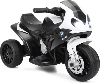 Produktbild von COSTWAY BMW 6V Kindermotorrad, Motorrad mit Stützrädern und Scheinwerfer, Musikmodus, Motorrad für Kinder von 18-36 Monaten, schwarz