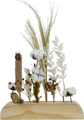 Produktbild von Trockenblumen Holzleiste 25cm Dekoration kreatives Flowerboard