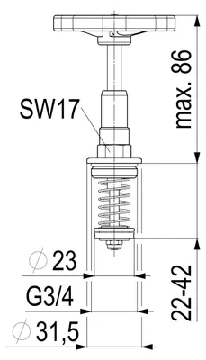 Produktbild von Schlösser Armaturen FETTKAMMER-OT FUER KFR-VENTIL DIN3502, STEIG.SP, DN20, 3/4", EPDM