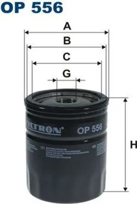 Produktbild von FILTRON Ölfilter OP 556 Anschraubfilter Gewinde UNF 3/4"-16 Höhe 96,5 mm Ø 77 mm für BMW