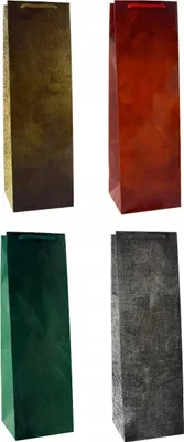 Imagen del producto de Bolsa de regalo de papel corrugado con relieve, diseño de botella