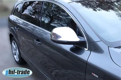 Zdjęcie produktu dla 2 x chromowane nakładki lusterek ze stali nierdzewnej do AUDI Q7, typ 4L, FACELIFT | 042009-2015