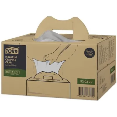 Produktbild von TORK Industrie-Reinigungstücher 415 x 355 mm grau 210 Tücher
