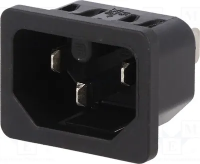 Image de 1 connecteur : pour alimentation secteur, 10A, référence 6110.4315. Type de connecteur : prise mâle
