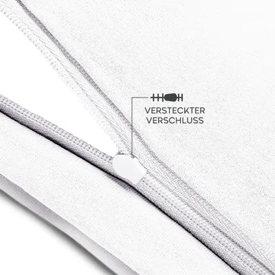 Immagine prodotto di Twinzen - Federe per cuscino 40x40 cm - Set da 2 - 100% cotone - Bianco