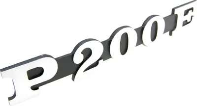 Image de Plaque / inscription "P200E" pour carénage latéral pour Vespa P 200 E