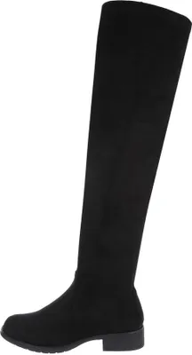Produktbild von Ital-Design Damen Stiefel Overknees  Wildlederoptik Flache Stiefel 84338293 Schwarz Gr.  38