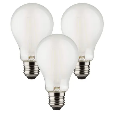 Image de 3 ampoules LED à filament en forme de poire A60 4,5 W = 40 W E27 mat 470 lm blanc chaud 2700 K Ra>90