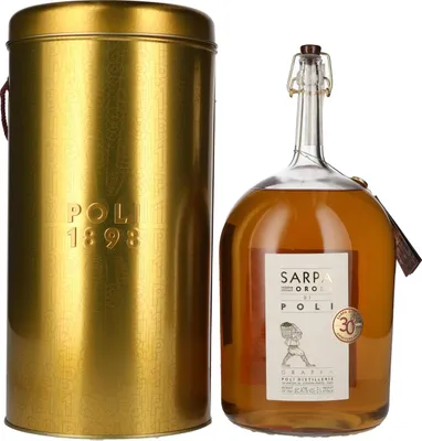 Produktbild von Poli Grappa Sarpa Oro di Poli 40% Vol. 3l in Tinbox