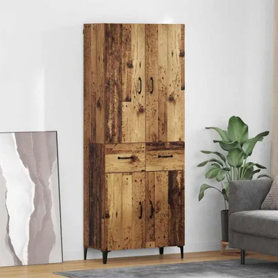 Obrázek produktu pro vidaXL Highboard old wood 69,5 x 34 x 180 cm materiál na bázi dřeva