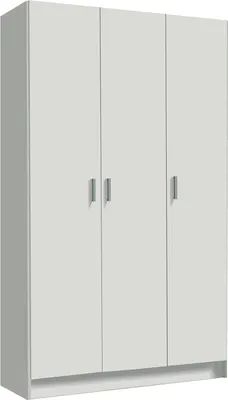 Produktbild von Beaumont Mehrzweckschrank, Beistellschrank mit 3 Türen, Schuhschrank, Besenschrank, cm 109x37h180, weiß