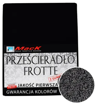 Obrázek produktu pro Froté prostěradlo s gumou 160×200 cm, elastické a měkké, černé