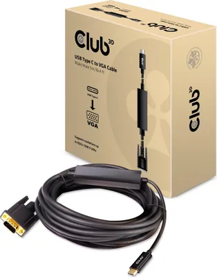Obrázek produktu pro CLUB3D cac-1512, 5 m, USB typu C, VGA (D-Sub), Samec, Samec, 2,7 Gbit/s