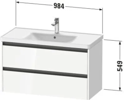 Produktbild von Duravit K25284055550000 Ketho2 WTU WH 984x455x549 Ei