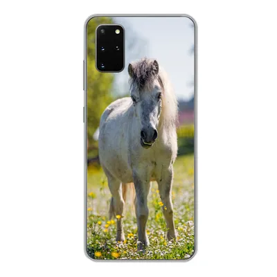 Produktbild von MuchoWow® Handyhülle Schutzhülle Hülle für Samsung Galaxy S20 Plus Pferd - Blumen - Licht Silikon Softcase Handy Hülle - Hartschale