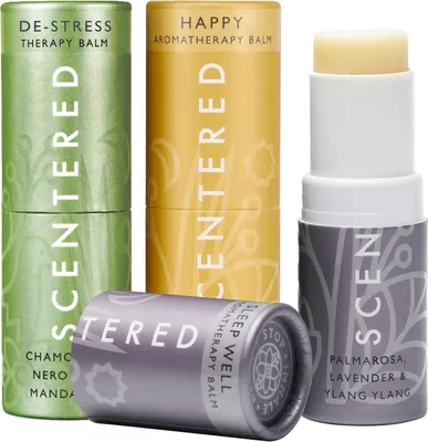 Productafbeelding van Het ultieme relaxen Aromatherapie balsem cadeauset - Sleep Well, De-Stress en Happy