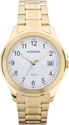 Produktbild von Adora Herren Armbanduhr Edelstahgehäuse gelbgoldfarben Ø 40mm > Analog