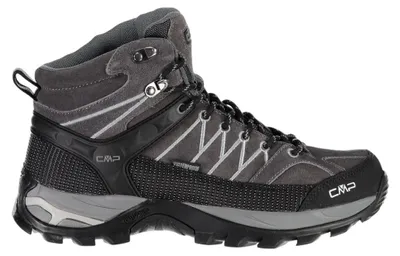 Image de Chaussures de randonnée en cuir imperméables CMP Rigel Mid pour hommes, couleur gris, taille EU 45