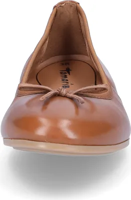 Produktbild von Tamaris Damen Ballerina klassisch Schleife Leder 1-22116-41, Größe:42 EU, Farbe:Braun