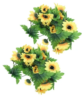 Produktbild von Solidchoice – Künstliche Sonnenblumenranken zur Dekoration, Set mit 2 Stück