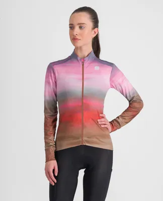 Obrázok produktu pre Cyklistický dres s dlhým rukávom SPORTFUL na zimu - FLOW SUPERGIARA THERMAL - Ružová/hnedá S
